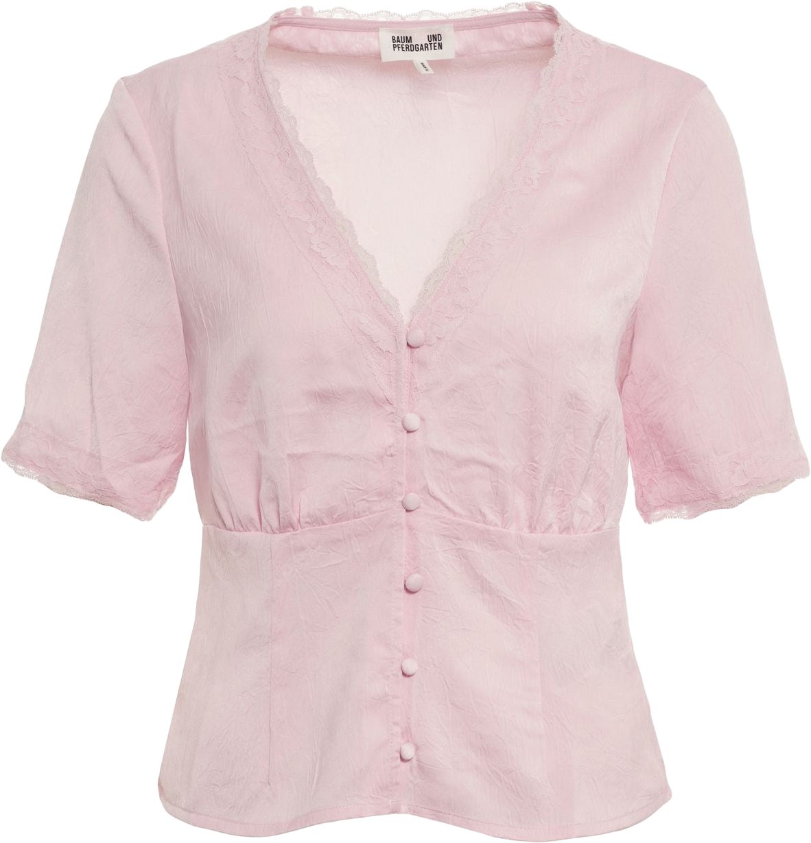 Arte Antwerp Blouse with lace detail 'Melonie' Roze