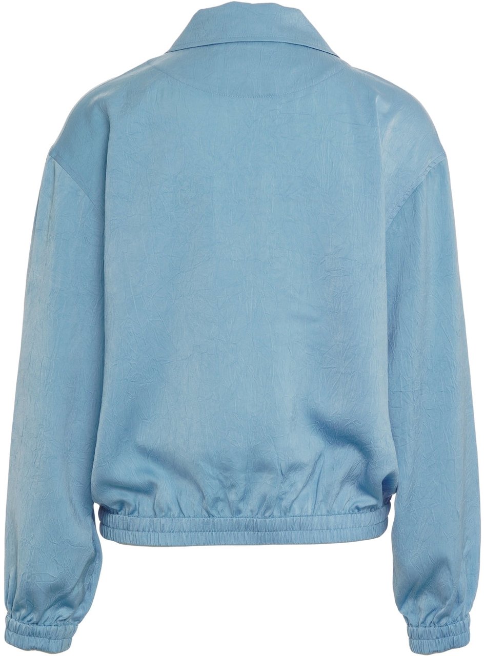 Arte Antwerp Jacket with ruffle details 'Beathe' Blauw