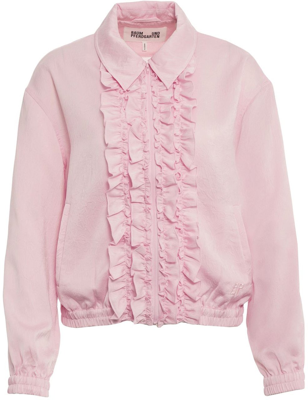 Arte Antwerp Jacket with ruffle details 'Beathe' Roze
