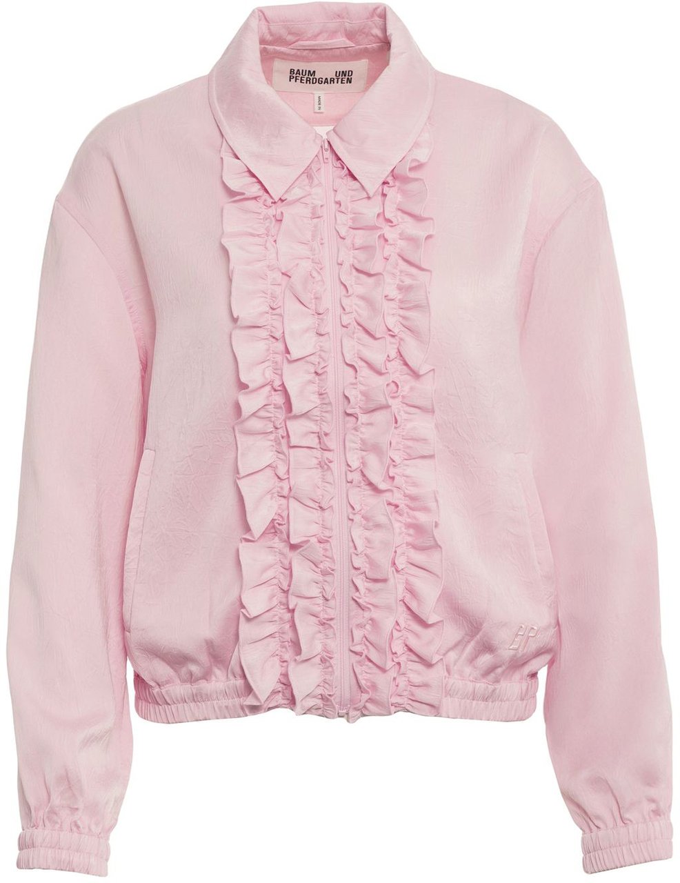 Arte Antwerp Jacket with ruffle details 'Beathe' Roze