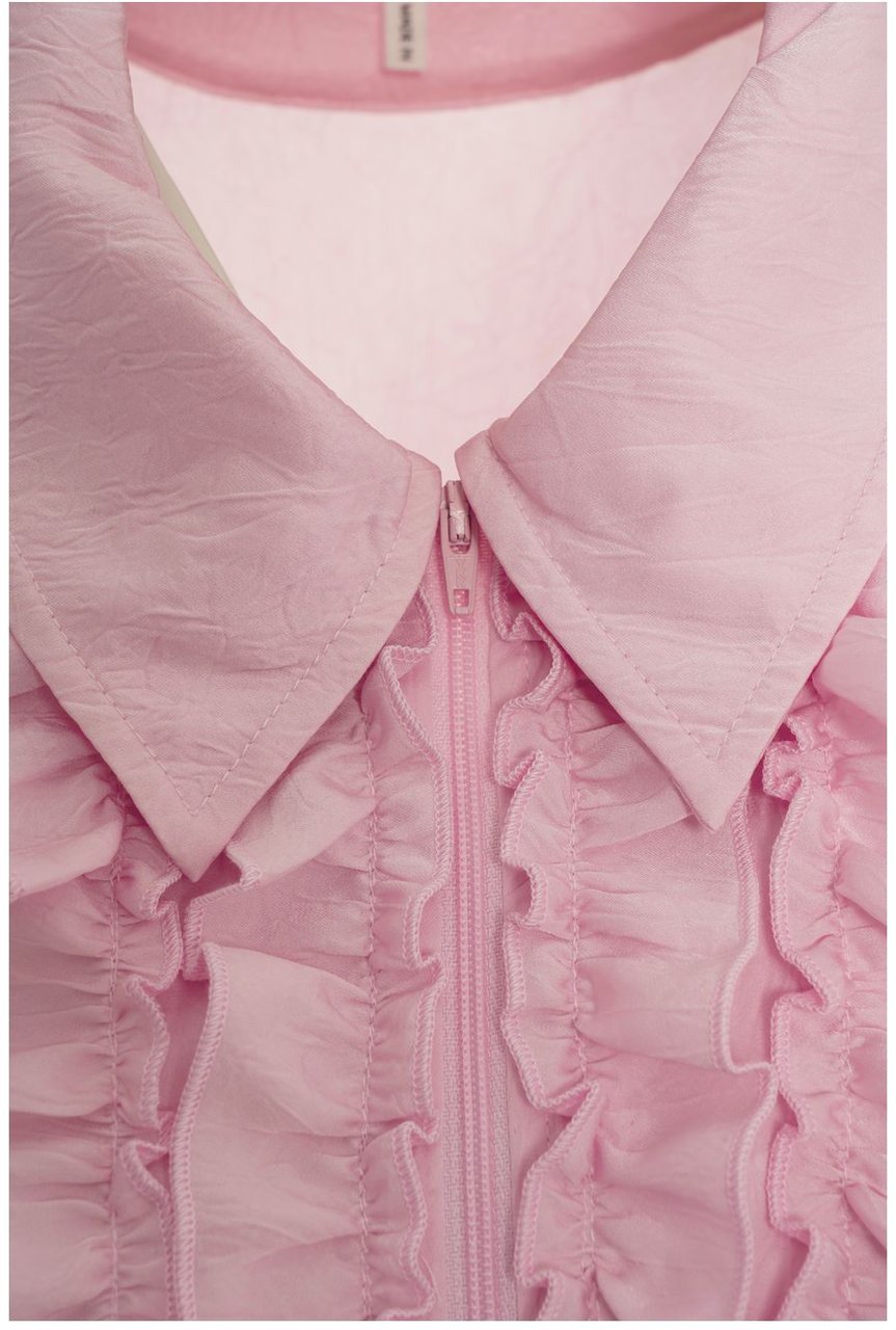 Arte Antwerp Jacket with ruffle details 'Beathe' Roze