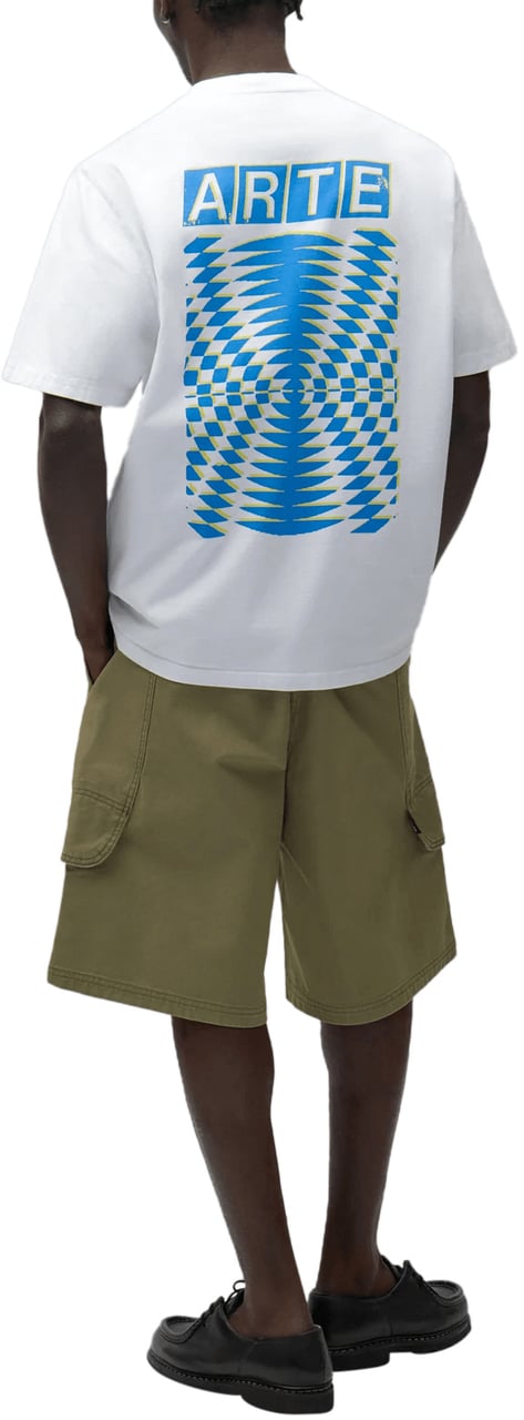 Arte Antwerp Abstracte print op de achterkant, wit T-shirt Wit