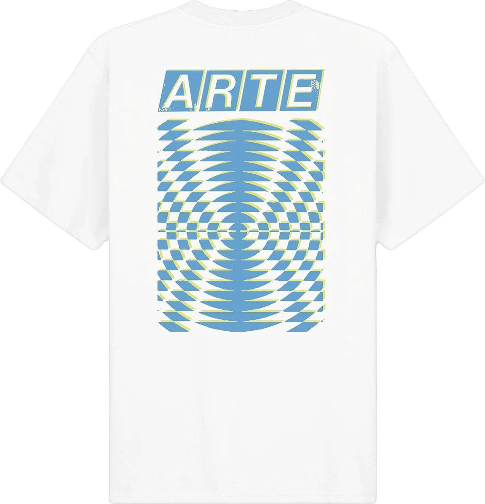 Arte Antwerp Abstracte print op de achterkant, wit T-shirt Wit