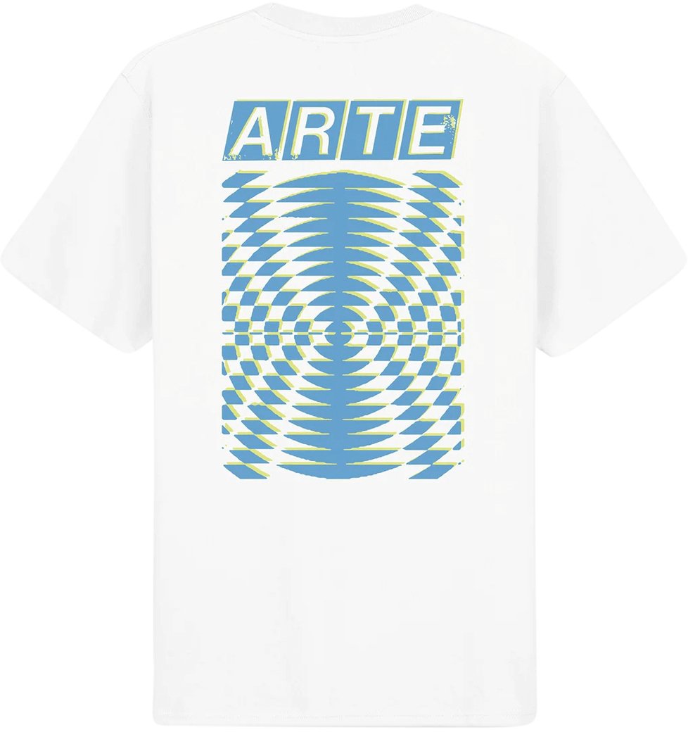 Arte Antwerp Abstracte print op de achterkant, wit T-shirt Wit