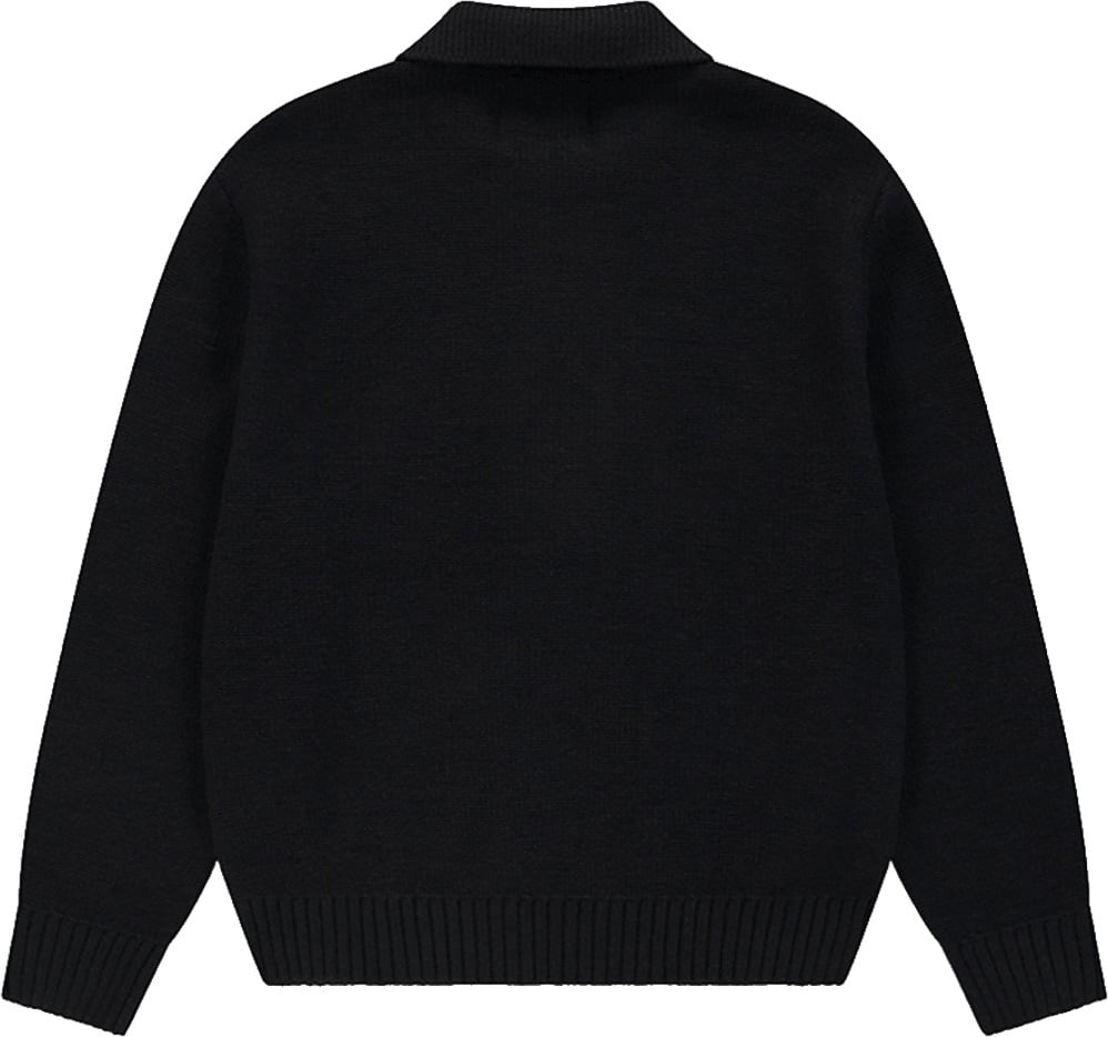 Arte Antwerp STENCIL ZIP CARDIGAN Zwart