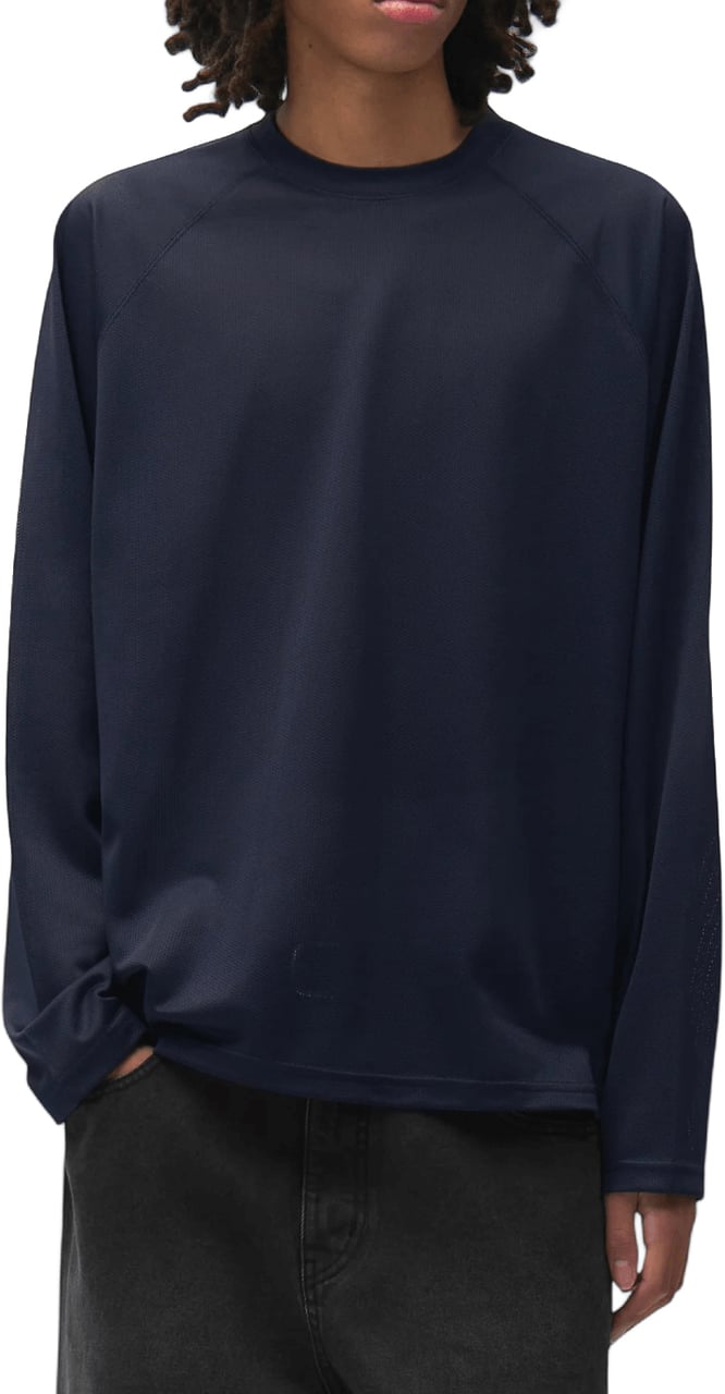 Arte Antwerp MESH AERO PATCH LONG SLEEVE T-SHIRT Navy