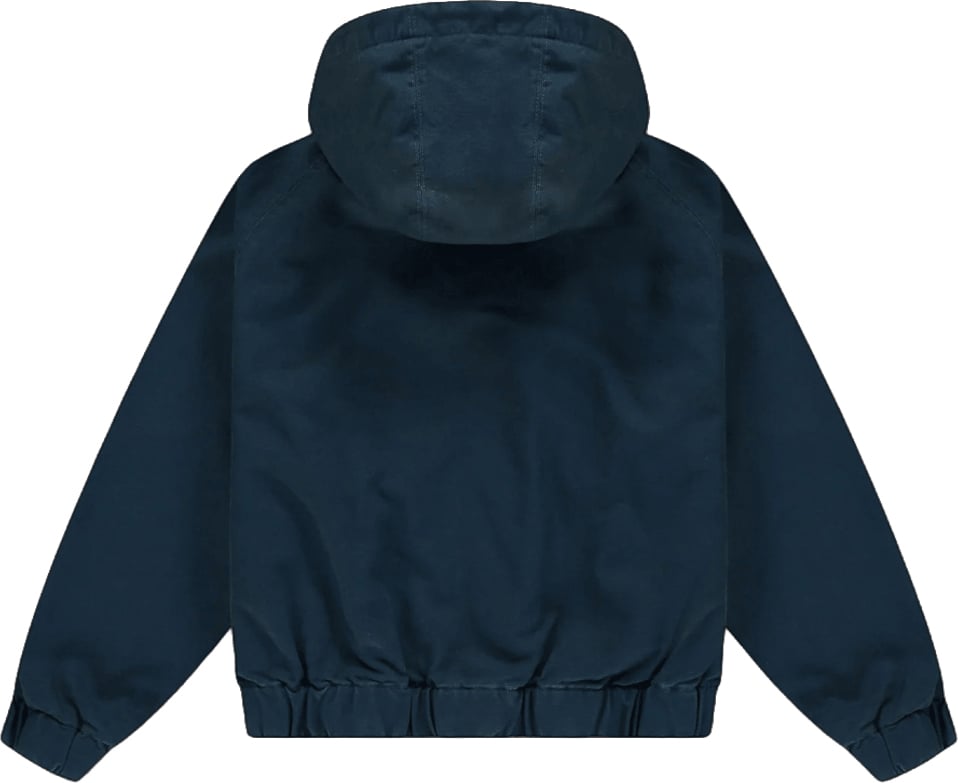 Arte Antwerp STENCIL CANVAS HOODED JACKET Navy