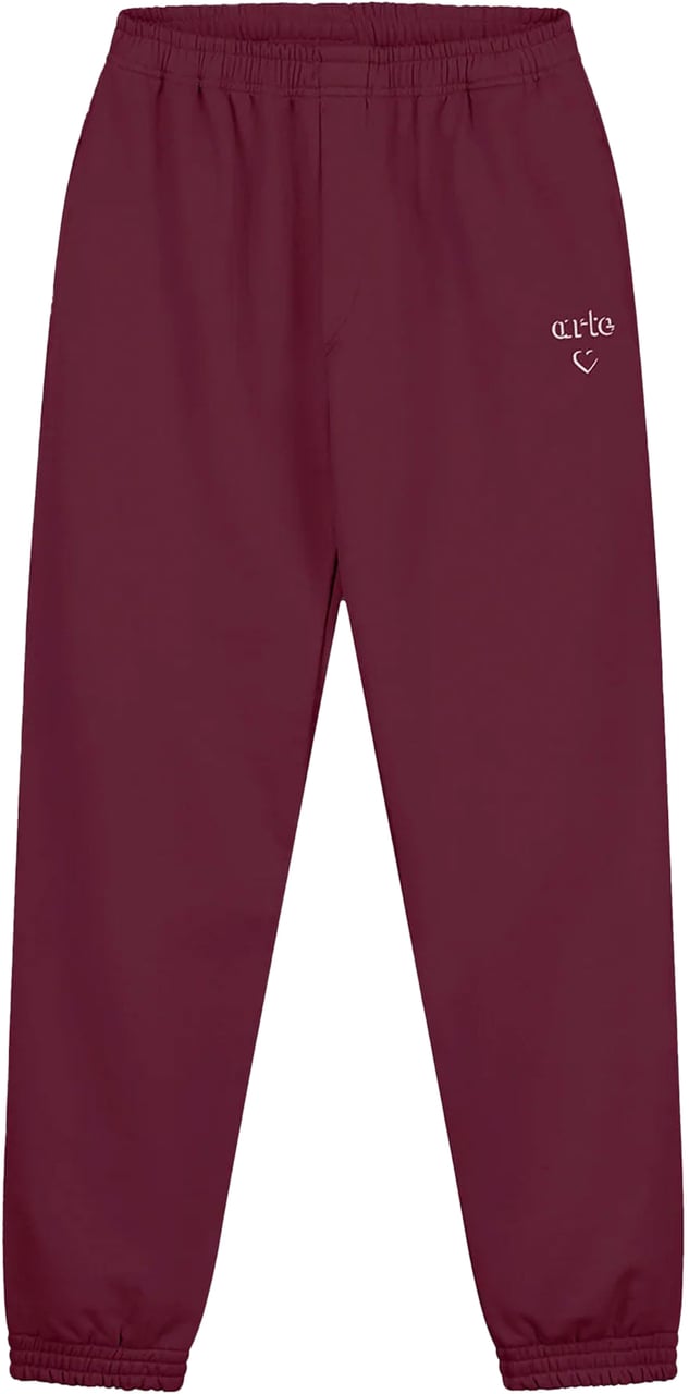 Arte Antwerp ARTE HEART LOGO SWEATPANTS BURGUNDY Rood