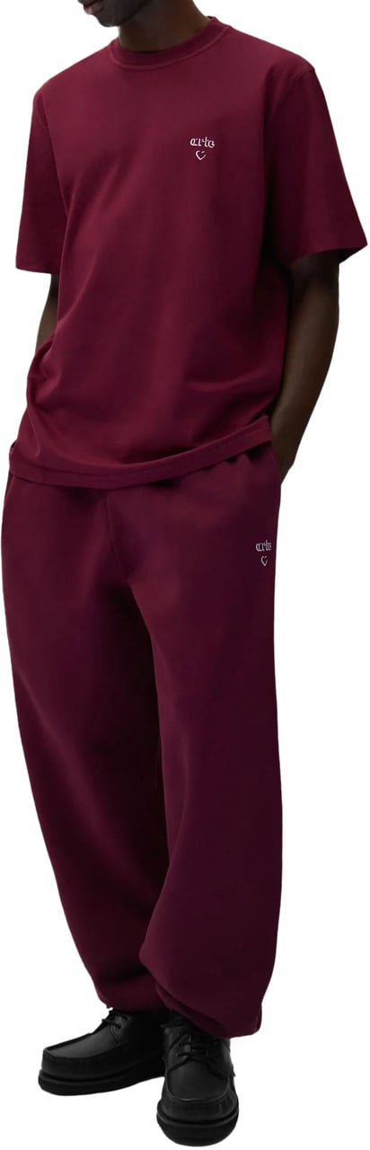 Arte Antwerp ARTE HEART LOGO T-SHIRT BURGUNDY Rood
