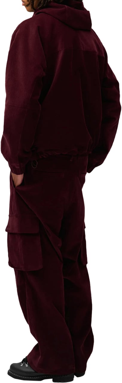 Arte Antwerp ARTE ANTWERP CORDUROY CARGO PANTS BURGUNDY Rood