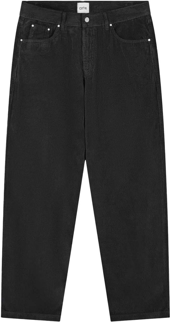 Arte Antwerp CORDUROY PANTS BLACK Zwart