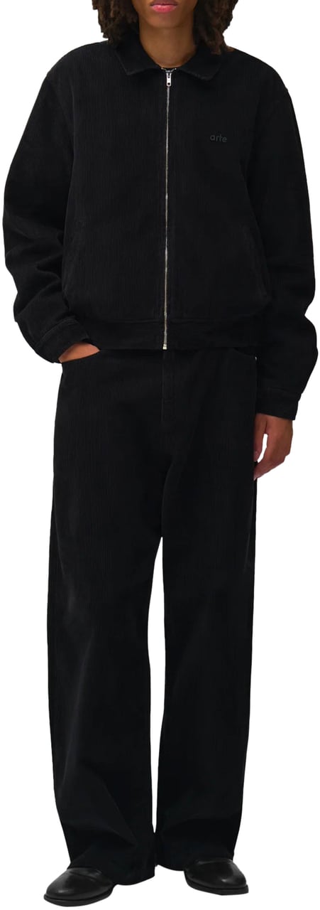 Arte Antwerp CORDUROY WORKER JACKET BLACK Zwart