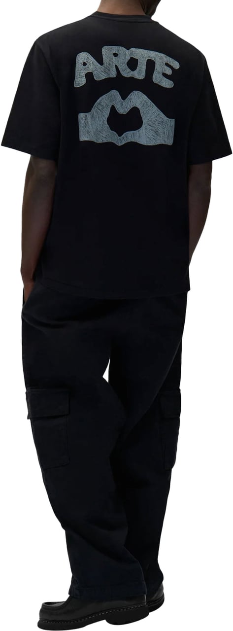 Arte Antwerp DIELS STITCH LOGO T-SHIRT BLACK Zwart