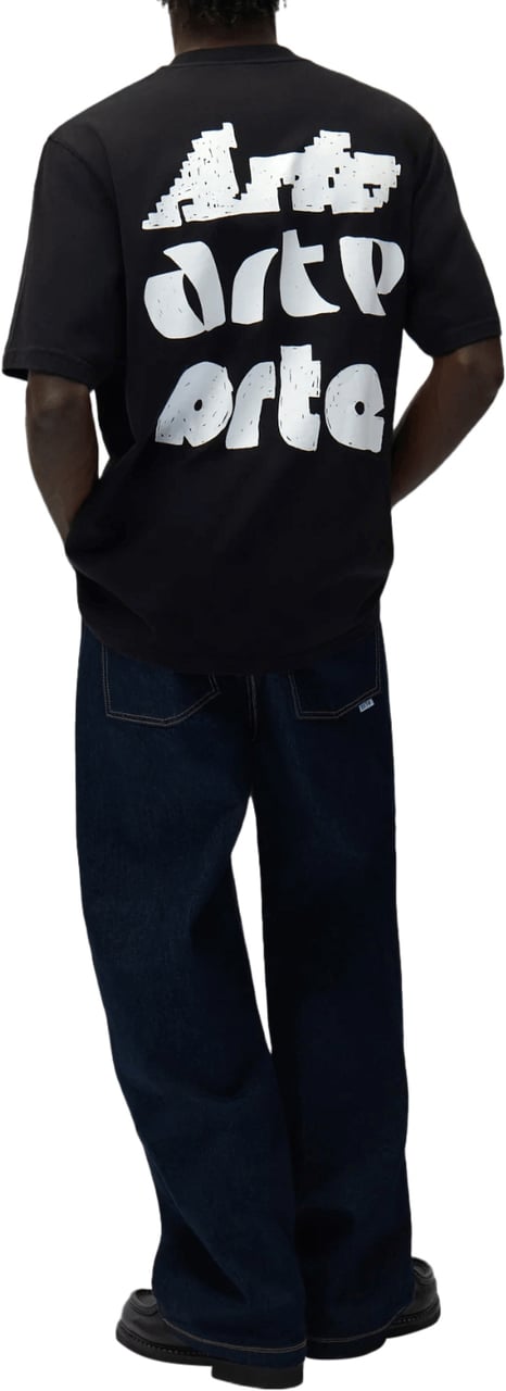 Arte Antwerp MULTI ARTE PRINT LOGO T-SHIRT BLACK Zwart