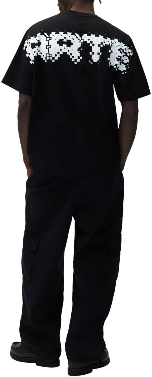 Arte Antwerp PIXEL BACK LOGO T-SHIRT BLACK Zwart