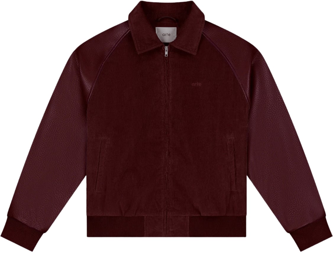 Arte Antwerp ARTE ANTWERP VARSITY JACKET BURGUNDY Rood