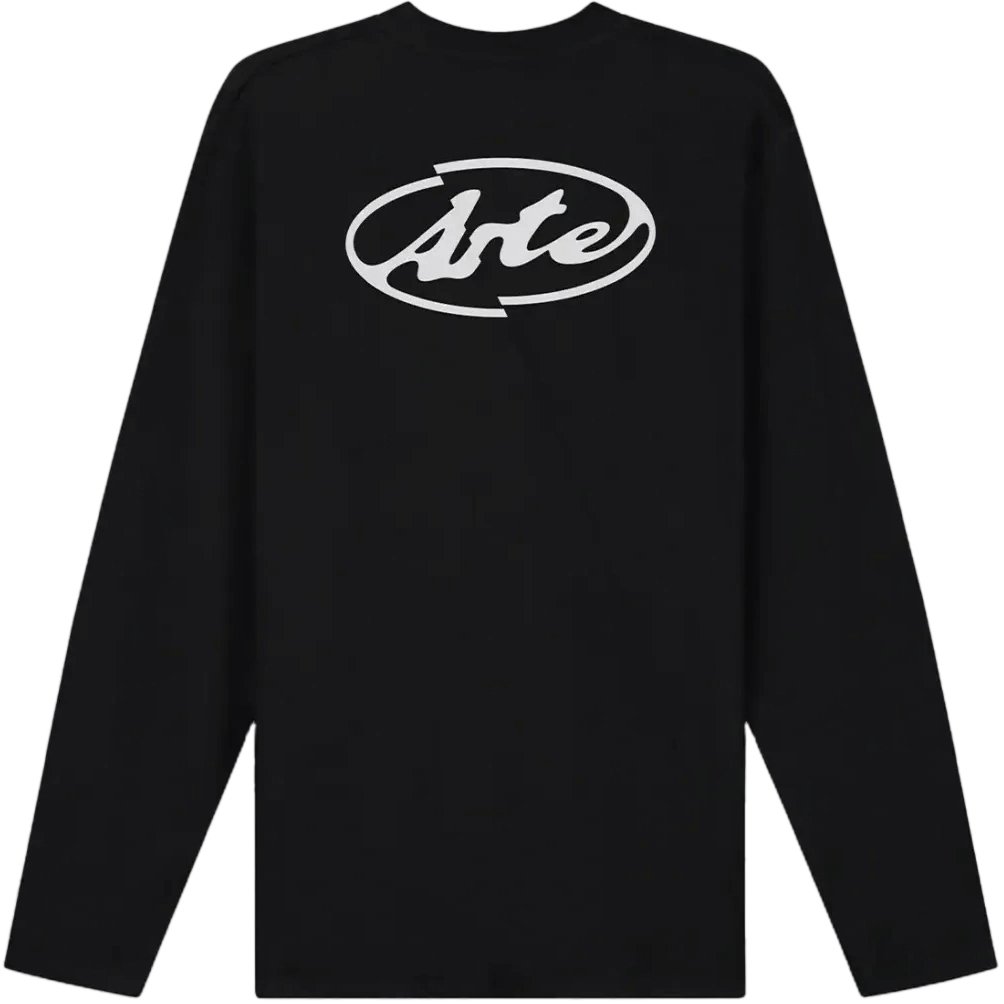 Arte Antwerp Lange mouwen met cirkellogo op de rug, zwart Zwart