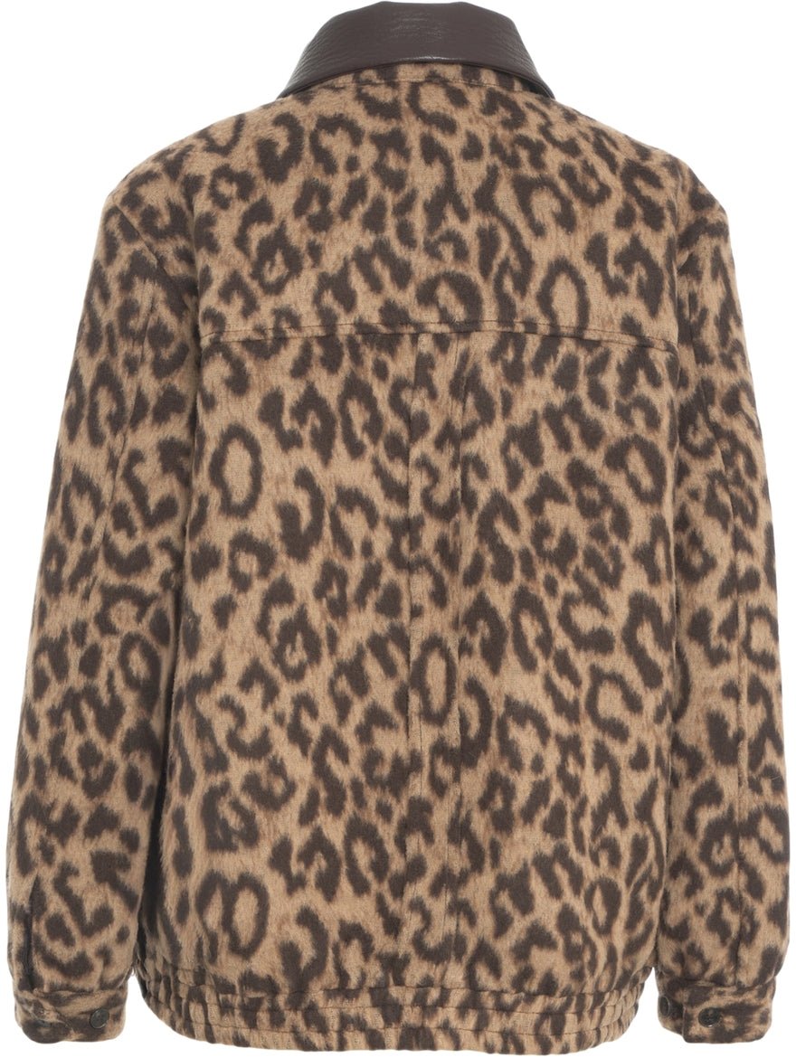 Arte Antwerp Jacket with animal print 'Beline' Bruin