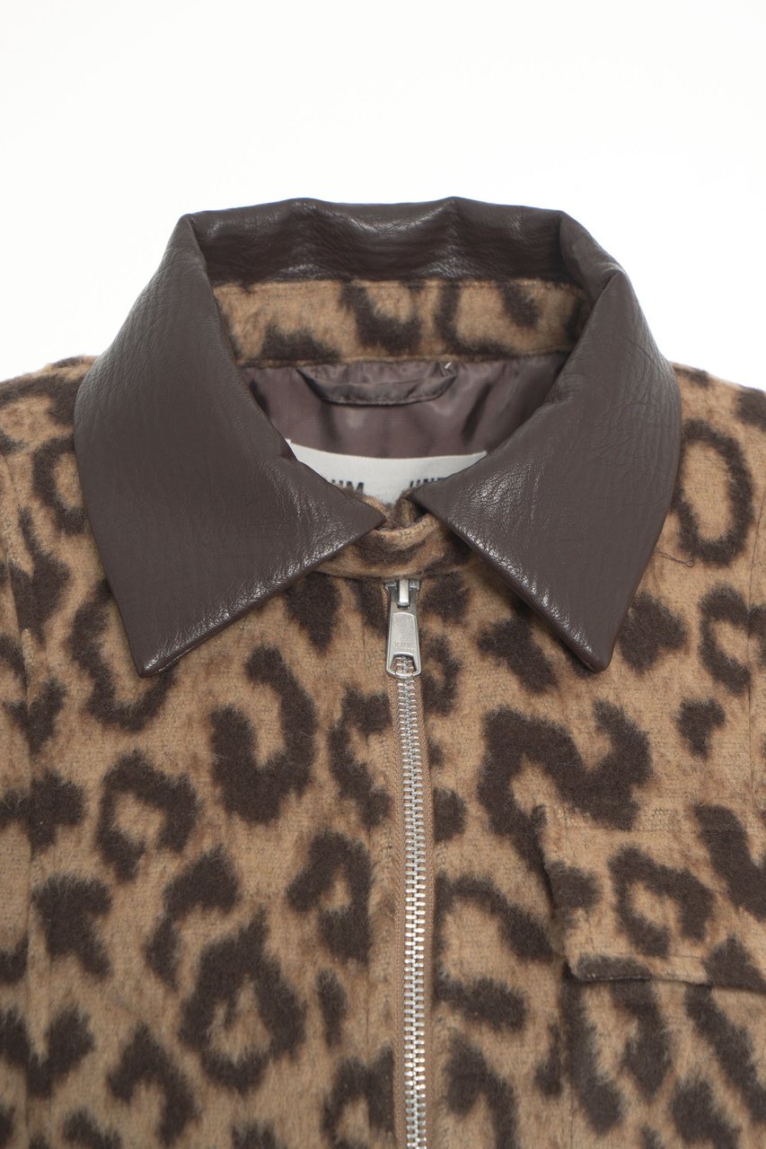 Arte Antwerp Jacket with animal print 'Beline' Bruin