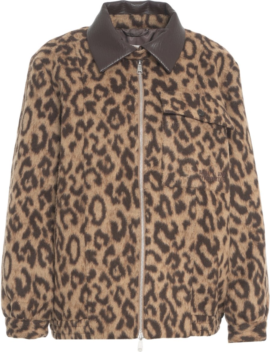 Arte Antwerp Jacket with animal print 'Beline' Bruin