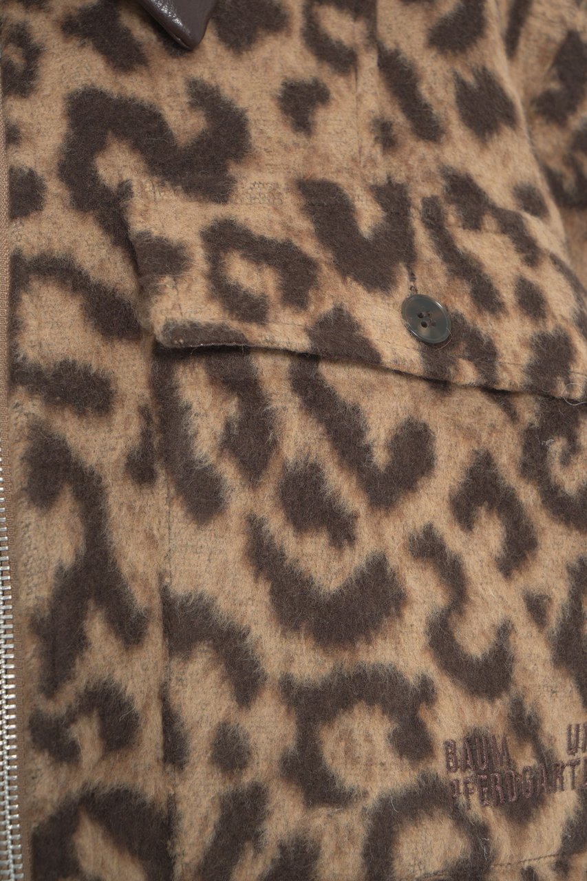 Arte Antwerp Jacket with animal print 'Beline' Bruin