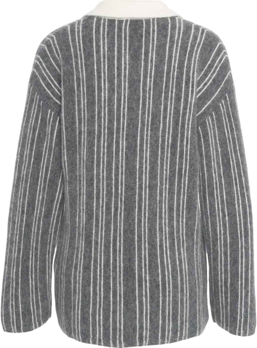 Arte Antwerp Knitted polo 'Carlota' Grijs