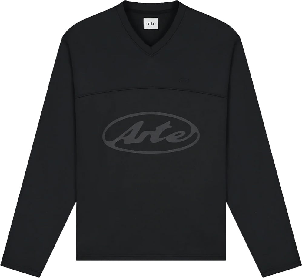 Arte Antwerp Longsleeve met cirkellogo, zwart Zwart
