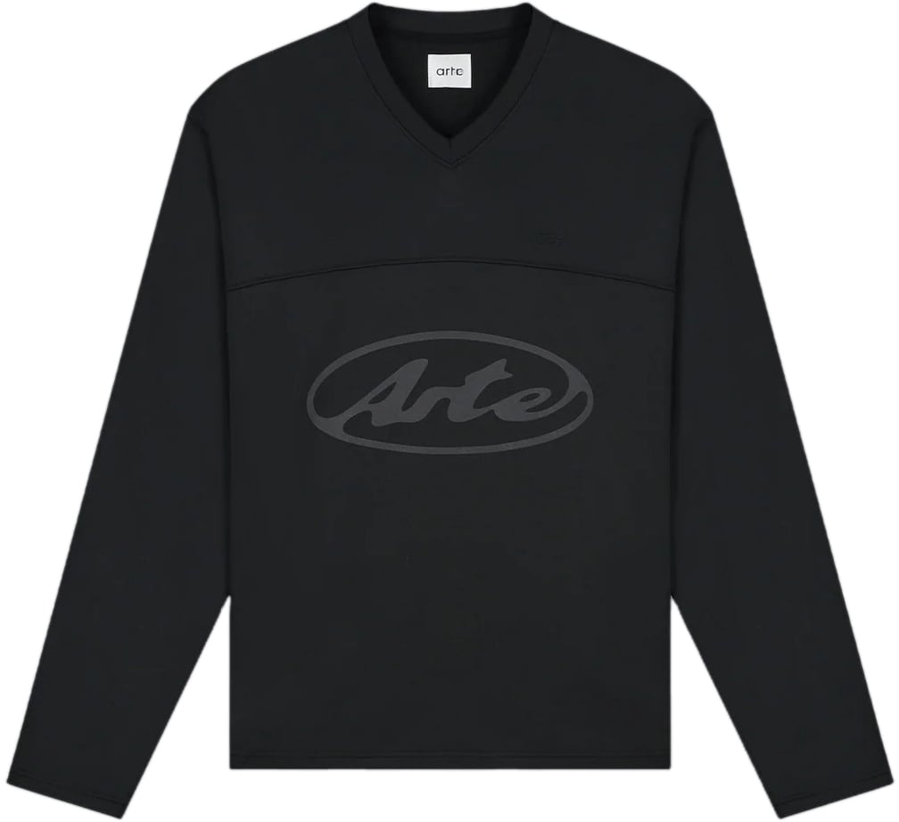 Arte Antwerp Longsleeve met cirkellogo, zwart Zwart