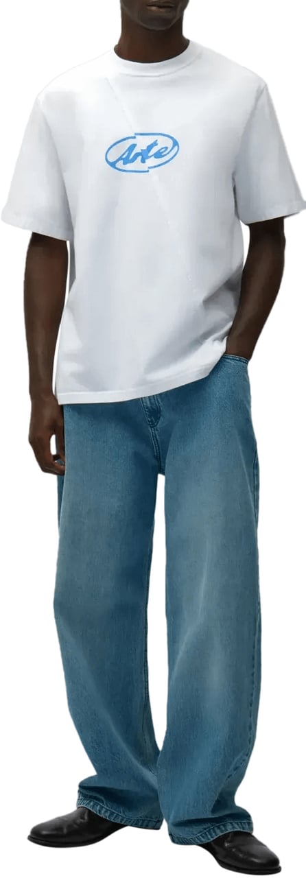 Arte Antwerp Circle Logo Pocket Pants Denim Bleach Blauw