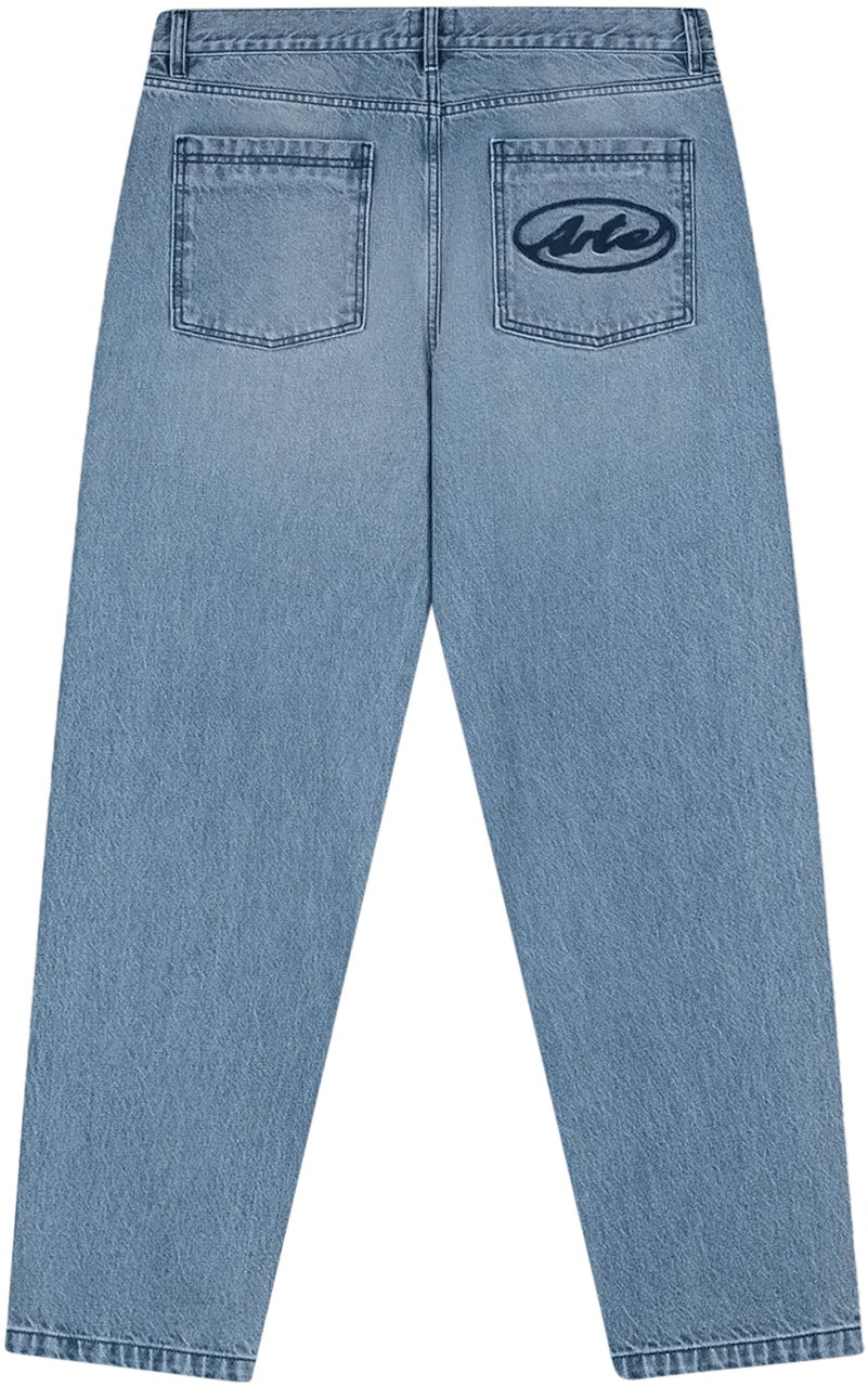 Arte Antwerp Circle Logo Pocket Pants Denim Bleach Blauw