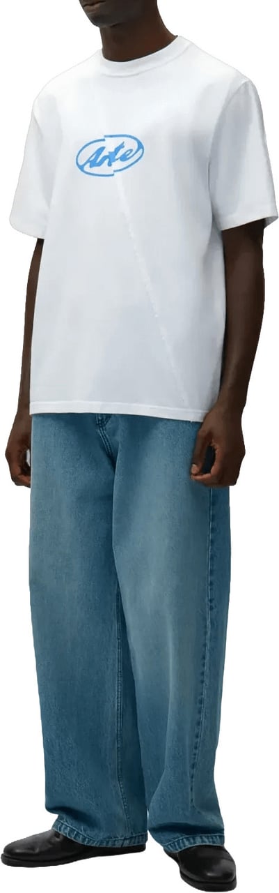 Arte Antwerp T-shirt met cirkellogo, wit Wit