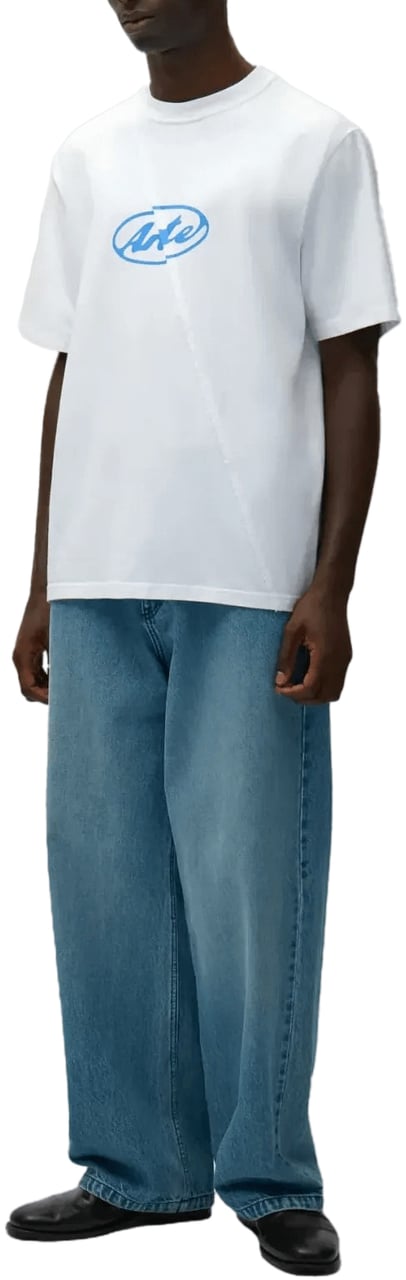 Arte Antwerp T-shirt met cirkellogo, wit Wit