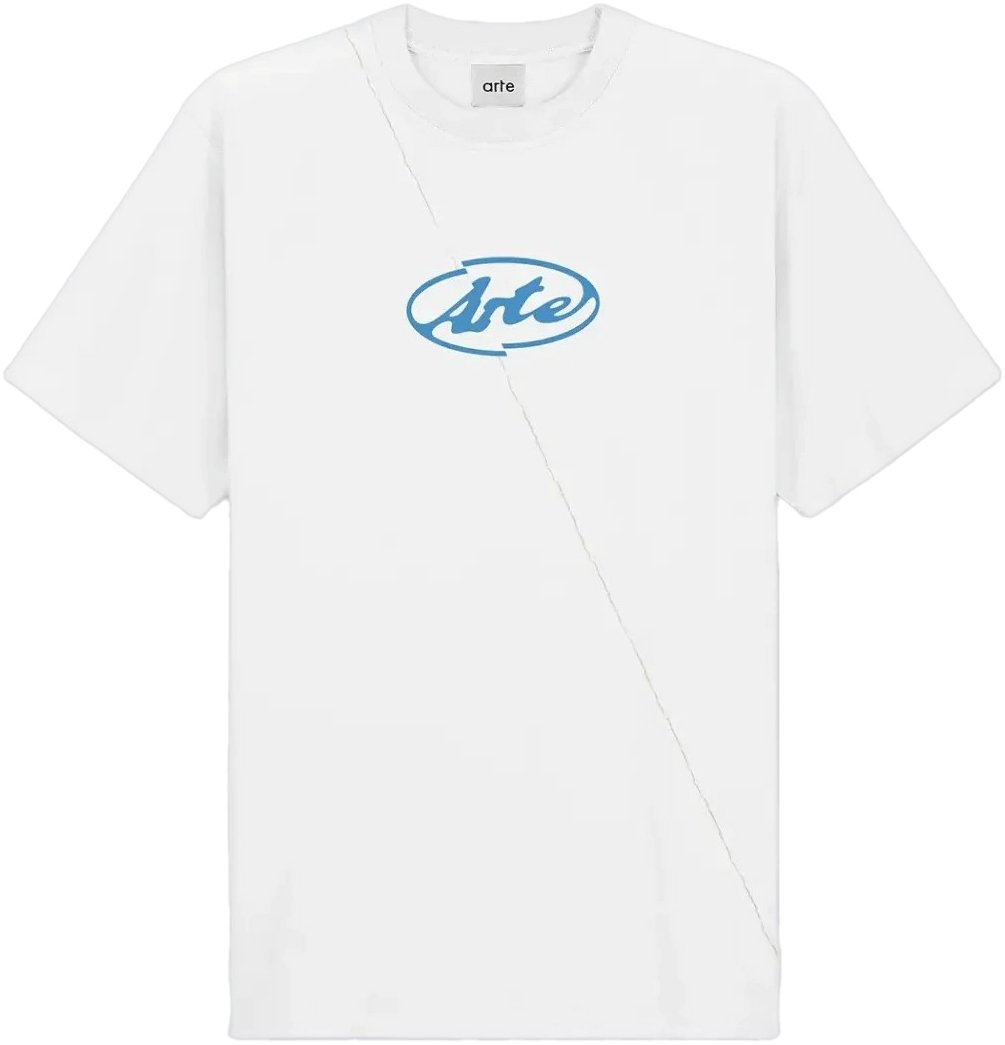 Arte Antwerp T-shirt met cirkellogo, wit Wit