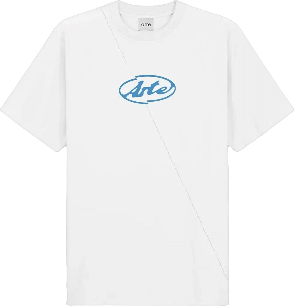 Arte Antwerp T-shirt met cirkellogo, wit Wit