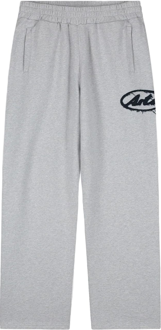 Arte Antwerp Grijze joggingbroek met cirkelvormig logo Lichtgrijs