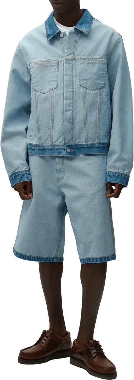 Arte Antwerp Denim jas binnenstebuiten Denim gebleekt Lichtblauw