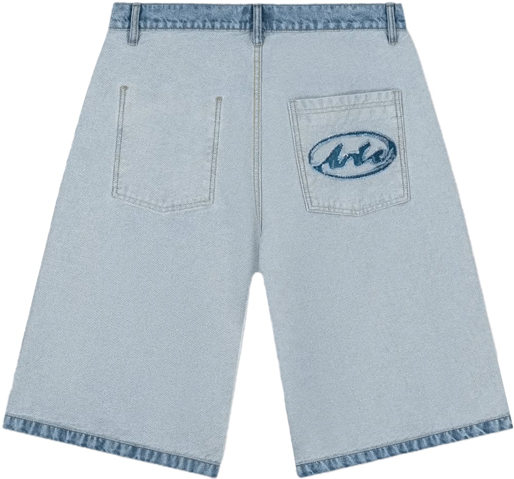 Arte Antwerp Denim Inside/Out Shorts Denim Bleach Blauw