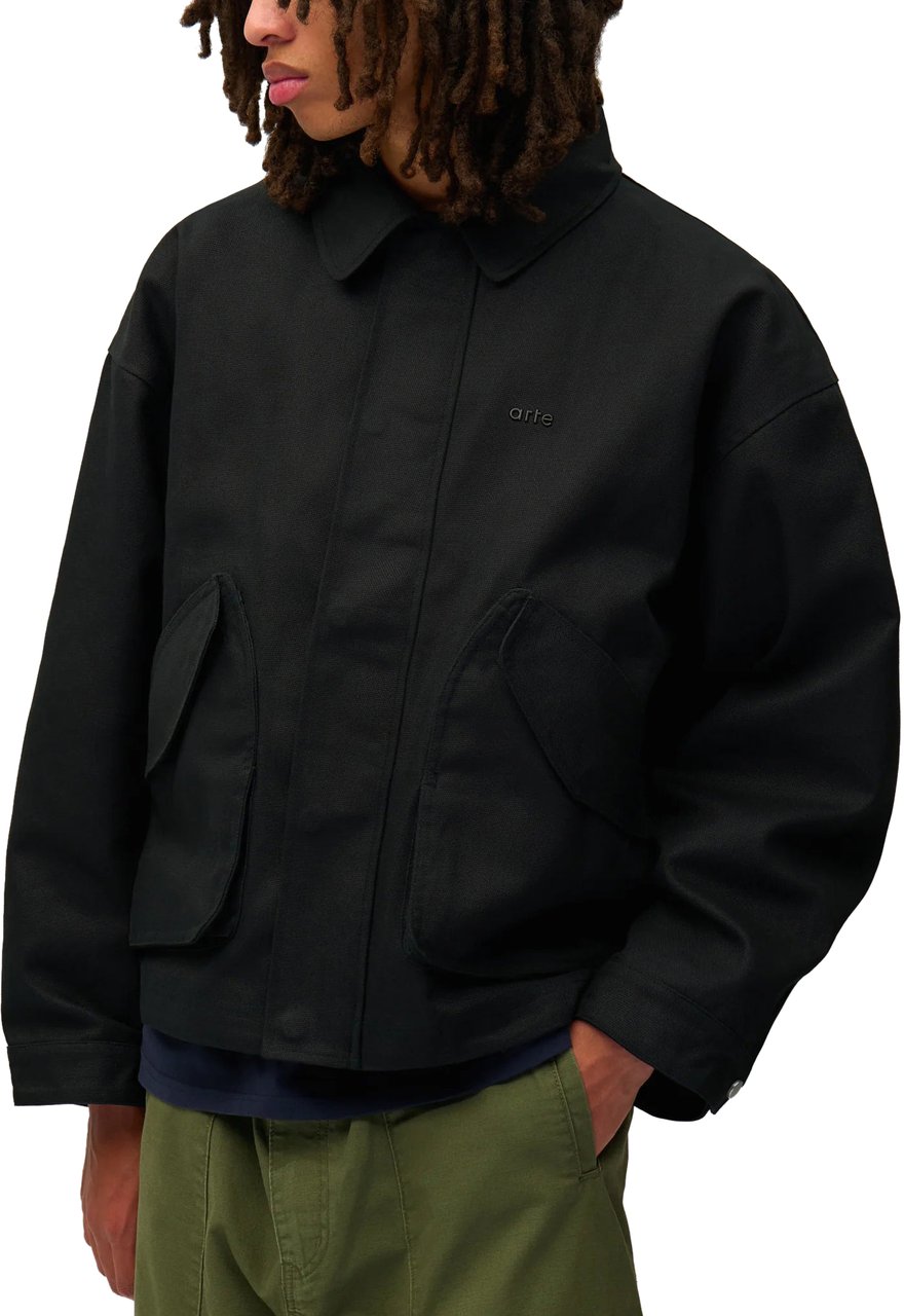 Arte Antwerp Giacca Inclined Pocket Nera Zwart