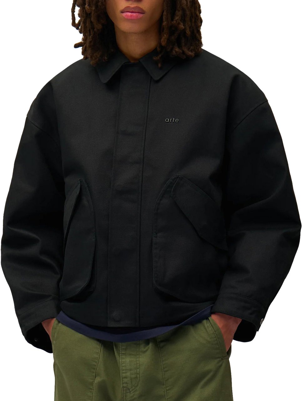 Arte Antwerp Giacca Inclined Pocket Nera Zwart