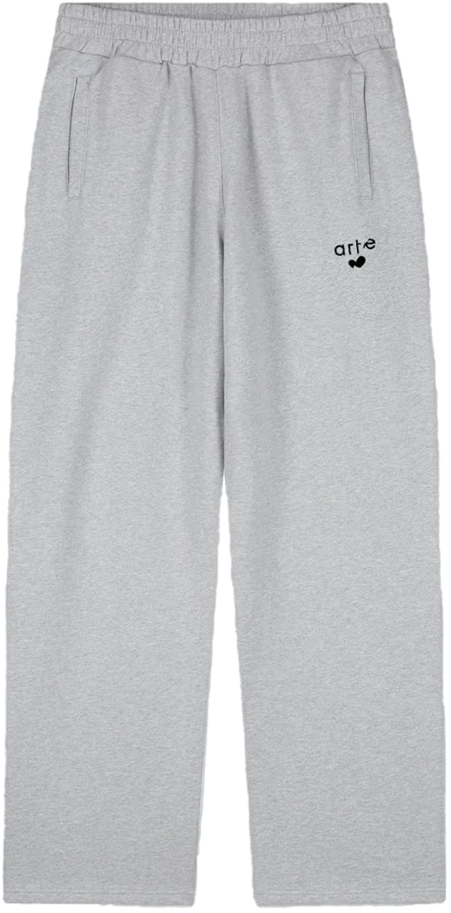 Arte Antwerp Grijze joggingbroek met hartlogo Lichtgrijs