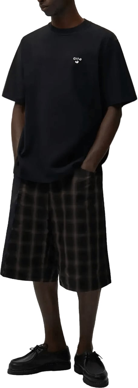 Arte Antwerp T-shirt met hartlogo, zwart Zwart