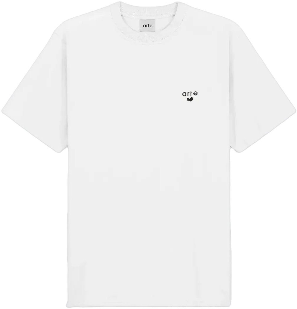 Arte Antwerp T-shirt met hartlogo, wit Wit