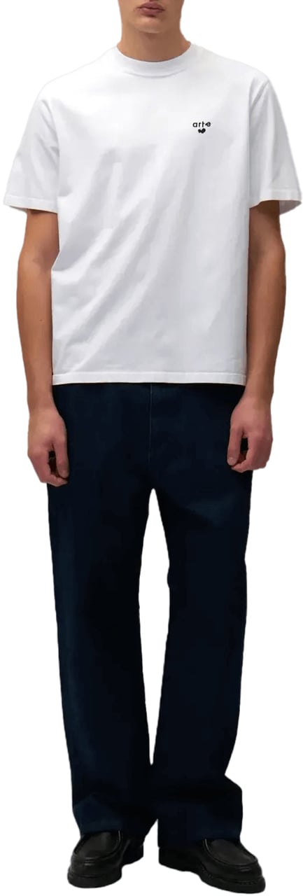 Arte Antwerp T-shirt met hartlogo, wit Wit