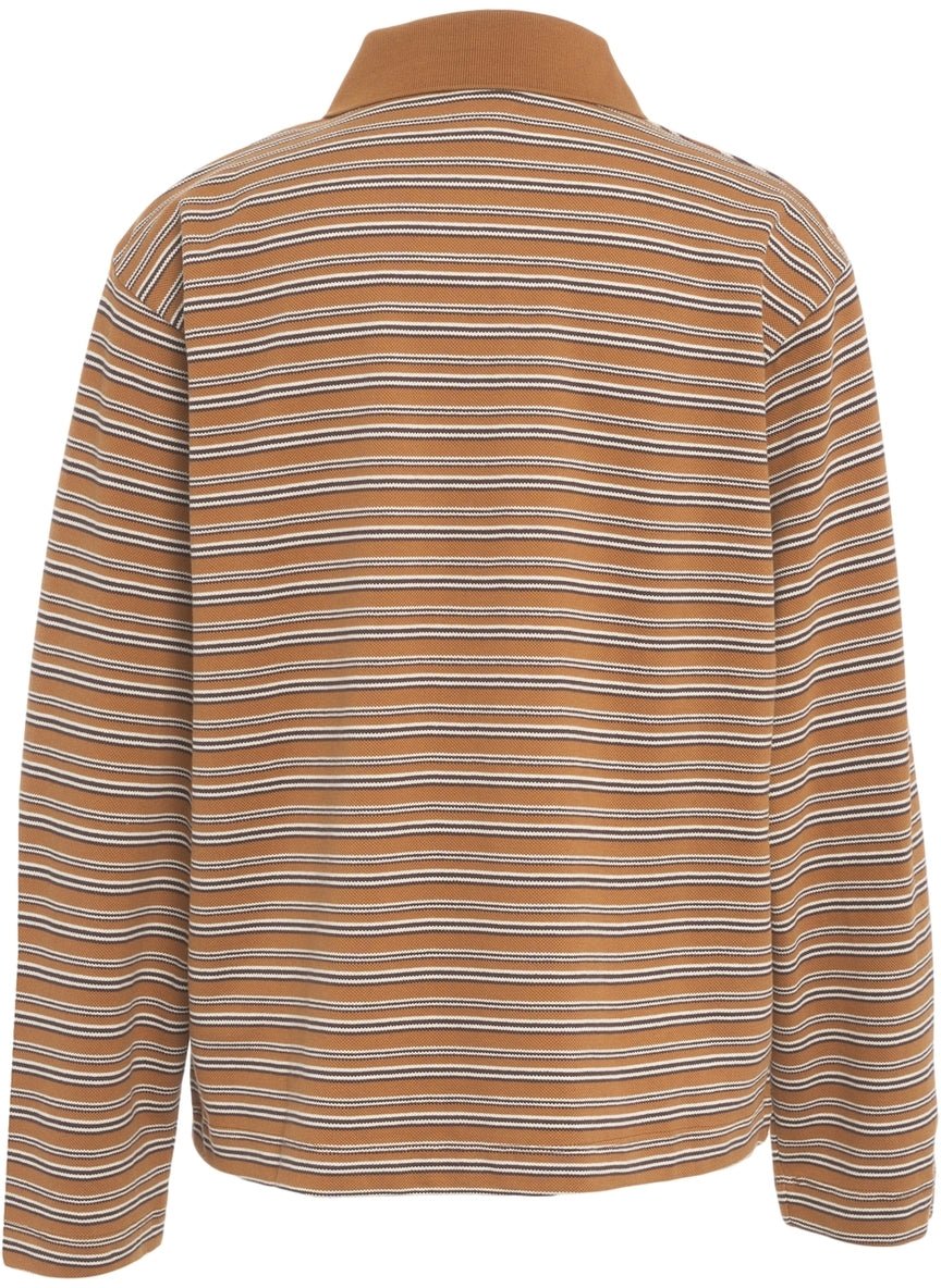 Arte Antwerp Striped polo shirt 'Jeanne' Bruin