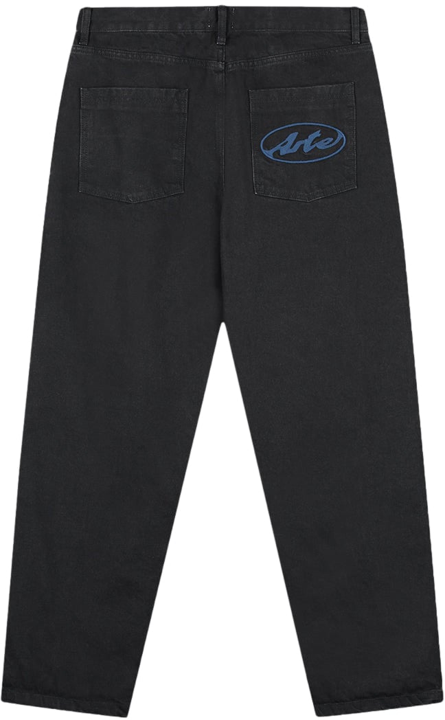 Arte Antwerp Jeans Circle Logo Pocket Denim Neri Divers