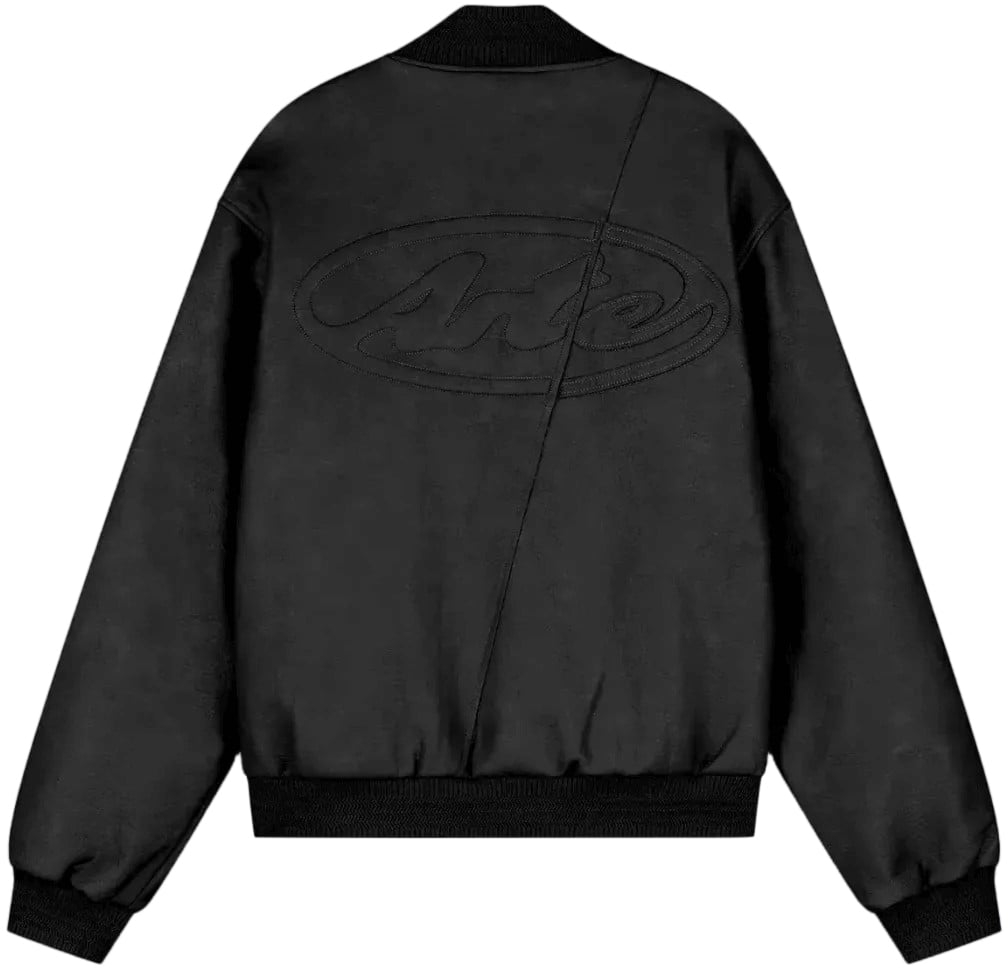 Arte Antwerp Leren varsityjack zwart Zwart