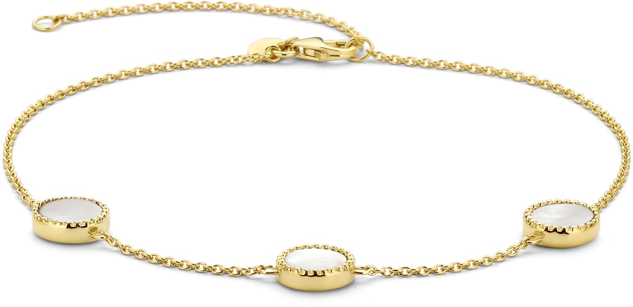 Arte Antwerp Brioso Cortona Dara Enkelbandje met Parelmoer Goud