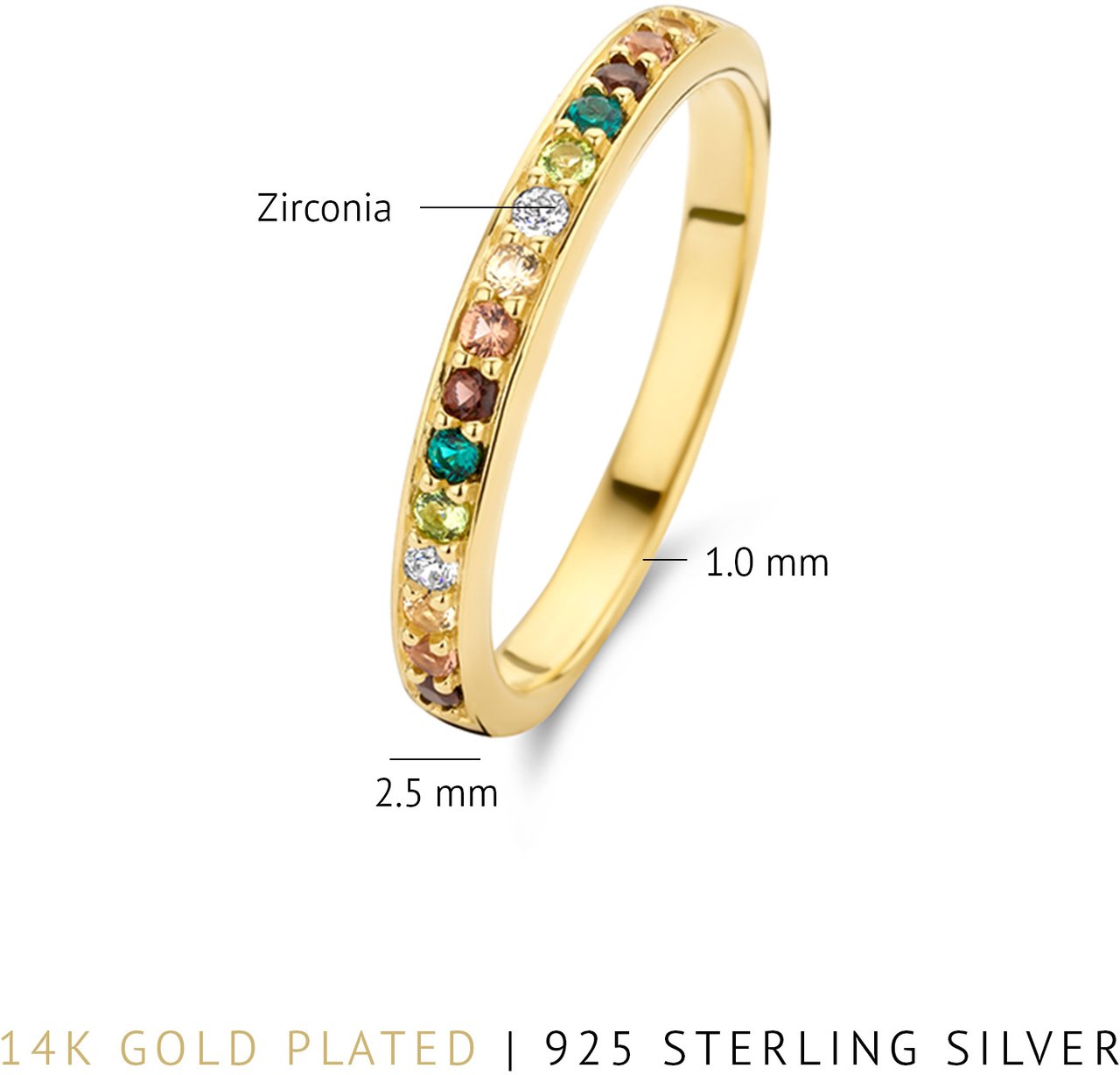 Arte Antwerp Santa Maria del Fiore Ring met Zirkonia Divers
