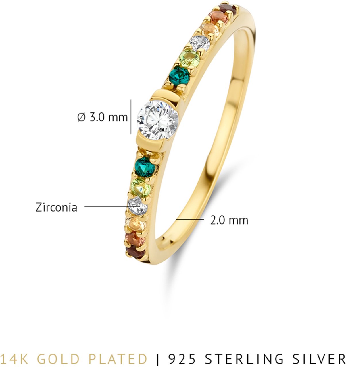 Arte Antwerp Santa Maria del Fiore Ring met Zirkonia Divers