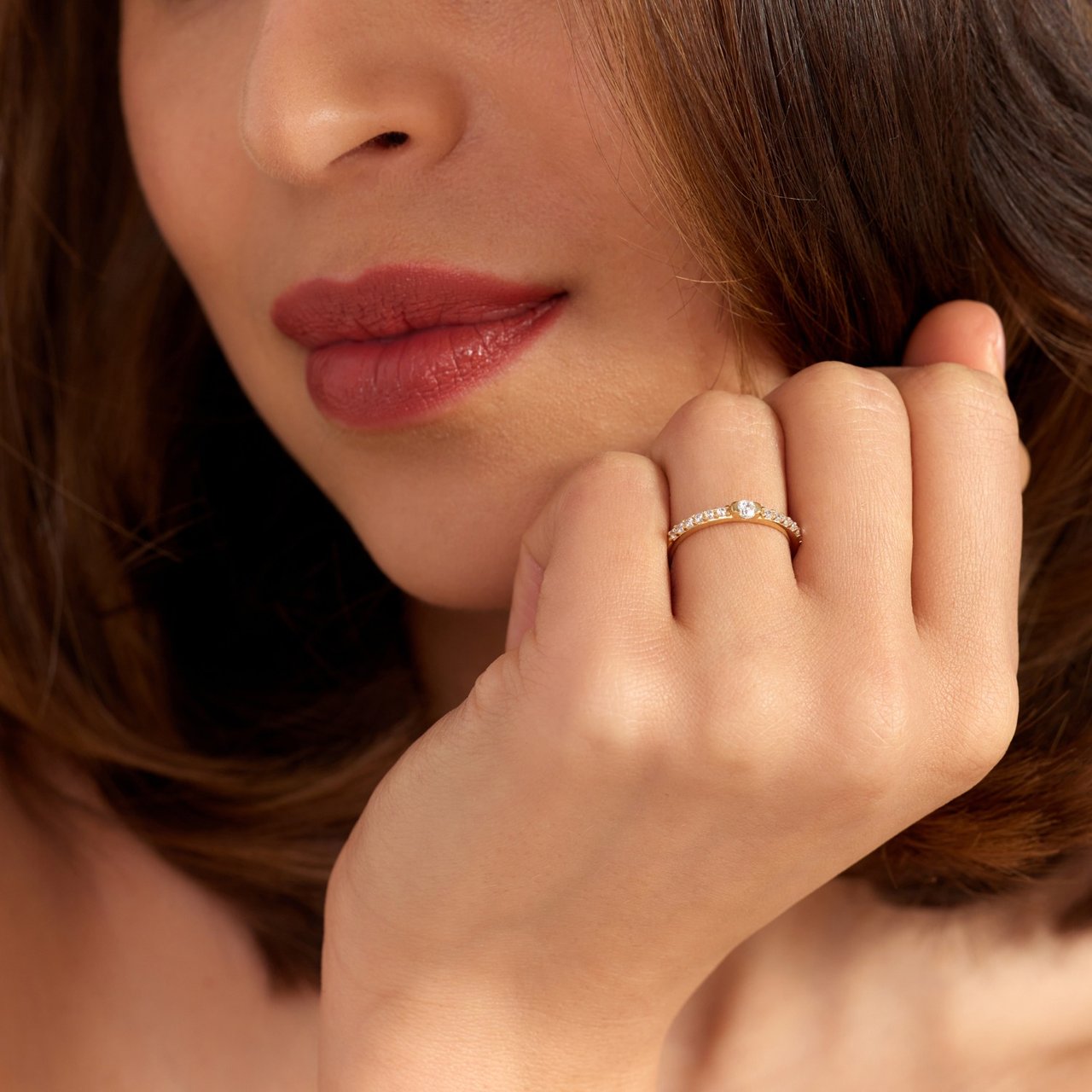 Arte Antwerp Santa Maria della Base Ring met Zirkonia Goud